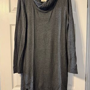 Lou & Grey Gray Cowl Neck Long Sleeve Top